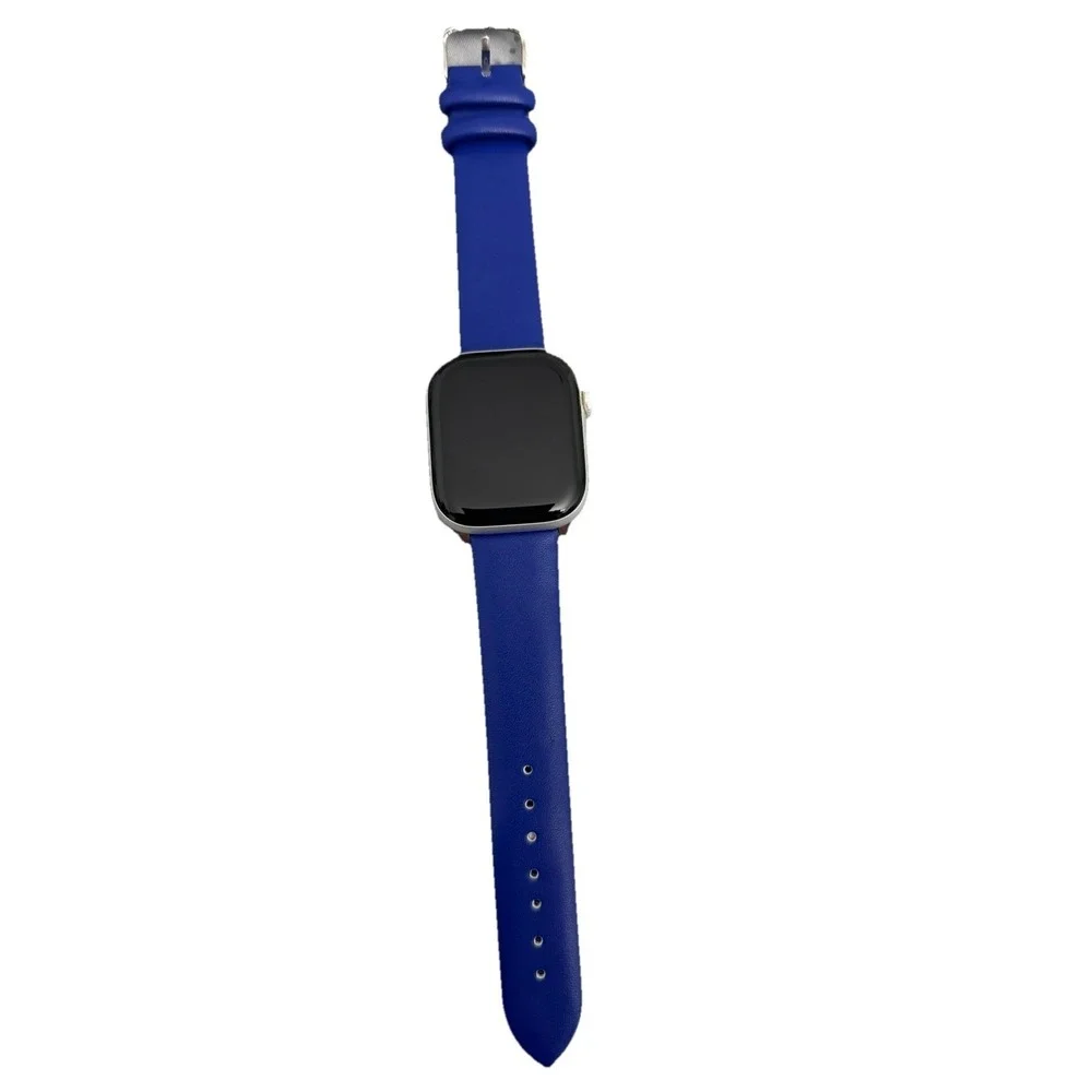 Unisex's Genuine Leather  Smartwatch Watch Band Blue Size 38-40 MM New‎